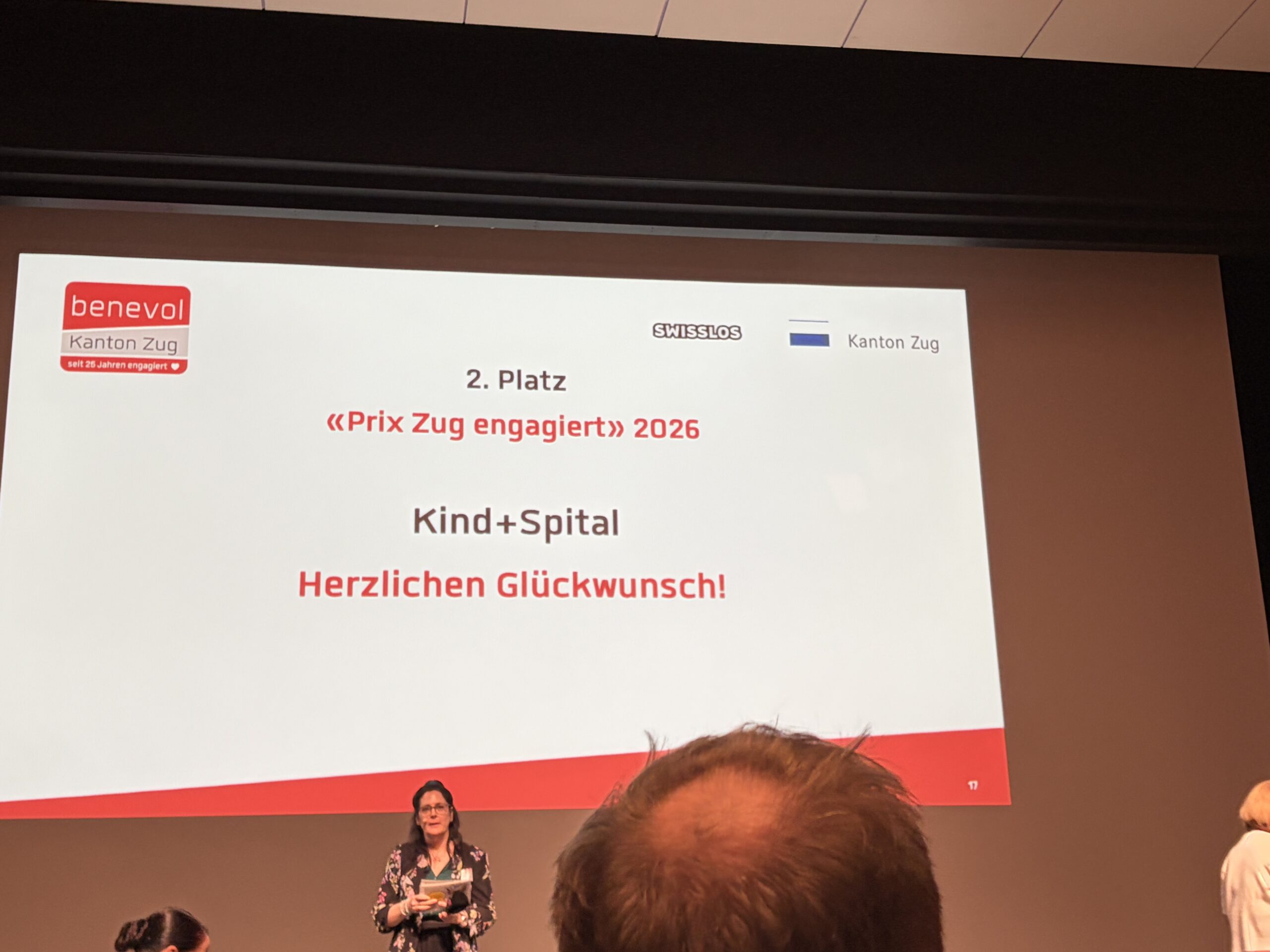 Kind+Spital gewinnt 2. Platz beim Prix Zug engagiert 2026